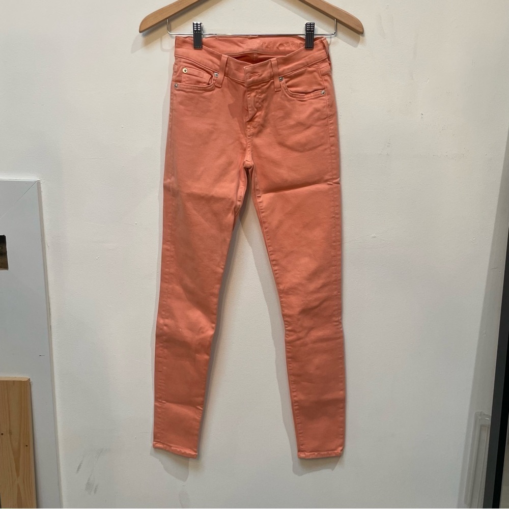 7 For All Mankind Peach Skinny Jeans